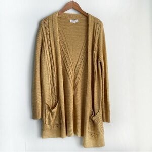 Elegant Mustard Open-Front Cardigan